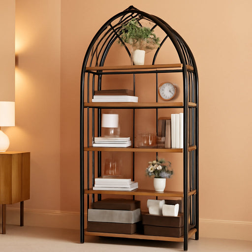 74.8" Tall Bookshelf, 5-Tier Heavy Duty Metal Rack, Large Load-Bearing Capacity, Versatile Shelf for Living Room, Kitchen, Bedroom, Bathroom, Study