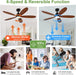52Inch EnergySaving SolidWood Ceiling Fan Remote Lights