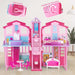 Dreamy Doll House, Dollhouse Playhouse with Large Rooms & Big Furnitures, Including Elevator, Foldable Dolls House Toys Gifts for Girls Kids Ages 3+