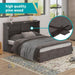 Queen Murphy Wallbed Cabinet Grey USBChargingStation