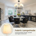 Dining Room Chandeliers Light - 5-Light 25.6 Inch Black Modern Chandeliers Light Fixtures with White Fabric Shade, Height Adjustable Pendant Island Lights for Entryway Farmhouse