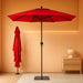 8'X10' 2 Tiers Rectangular Patio Umbrella - Outdoor Umbrella Waterproof UV Protection, Market Table Umbrella W/Crank for Pool, Backyard, Deck(Red)