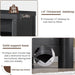Farmhouse TV Stand for Living Room, Large Black Entertainment Center with Storage, TV Console for Bedroom, TV Stand with Sliding Barn Door Television Stands for 80 Inch TV, 38 Inch Tall Media Cabinet