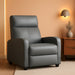 Recliner Chair PU Leather Recliner Sofa Home Theater Seating with Lumbar Support Overstuffed High-Density Sponge Push Silver Gray Recliners