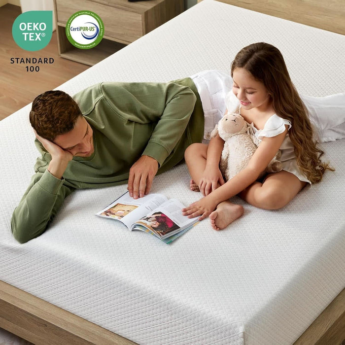 Twin Size Mattress, 10 Inch Gel Memory Foam Mattress in a Box, Fiberglass Free, Breathable for Cooler Sleep Supportive & Pressure Relief, Certipur-Us Certified, White