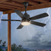 42" Outdoor Ceiling Fan with Light for Patios, IP65 Waterproof Gazebo Fan, Plug in Ceiling Fan with Remote, 3CCT 6-Speed Black Ceiling Fan with Hanging Hook for Porch, Pergola,Canopy