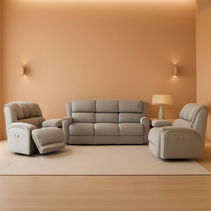 Landwood Power Reclining Living Room Set, 3-Piece, Gray