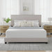 Willow Nailhead Trim Upholstered Queen Bed, Fog