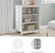White 3-Tier Freestanding Bookcase With Adjustable Shelves