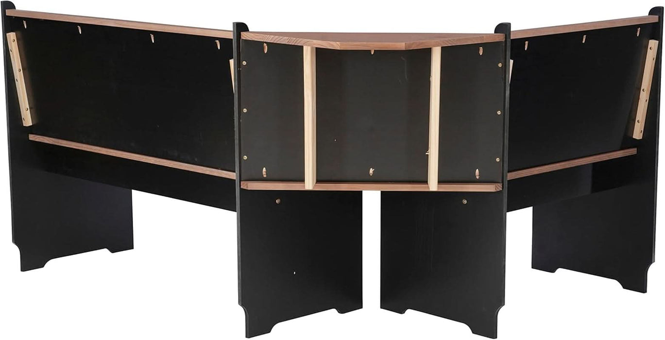 Black and Pecan Breakfast Dining Set Ardmore Nook