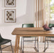 Mid-Century Modern Solid Wood Tapered-Leg Dining Table, 59 Inch, English Ash