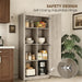 Grey Solid Wood Freestanding Pantry Cabinet Classic