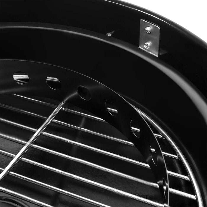 Vertical 18" Charcoal Smoker with Temperature Gauge BBQ Smoker Grill for Outdoor Cooking Grilling