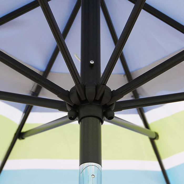 9' Outdoor Patio Umbrella, Outdoor Table Umbrella, Yard Umbrella, Market Umbrella with 8 Sturdy Ribs, Push Button Tilt and Crank