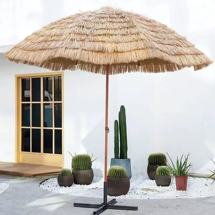 Artificial Straw Umbrella Thatch Hawaii Outdoor Beach Internet Celebrity Hotel Scenic Spot Courtyard Plastic