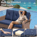 Patio Furniture Set 2 High-Back Swivel Chairs Conversation Set
