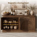 65.7" Sideboard Buffet Cabinet with Arched Fluted Doors,Led Lights