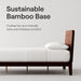 Nectar Bamboo Platform Bed Frame - Full - Walnut - Floating Center Support Legs - 12” Height - Easy Tool Free Set up - Contemporary and Durable - Sturdy Wooden Support Slats - Holds up to 800 Pounds