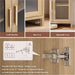 60" Modern Buffet Cabinet with Storage, Curved 4-Door Sideboard