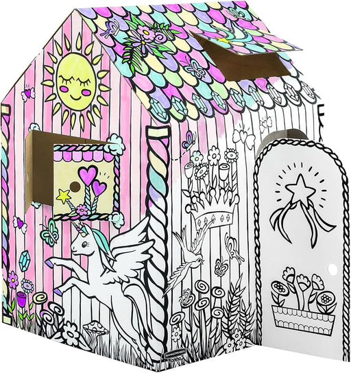 at Play Large Color in Unicorn Playhouse, Cardboard Playhouse and Life Size Craft Activity for Kids and Families