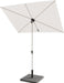 Balcony Umbrella, JENA 6X4 FT Outdoor Umbrella, Rectangular Flat Canopy Versatile Patio Shade with 360 Degree Roating Knob for Deck Apartment, Beige