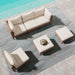Outdoor Patio Furniture, 6 Piece Outdoor Sectional Sofa PE Rattan Wicker Patio Conversation Sets, All Weather Patio Furniture Set with Thick Cushions for Garden, Backyard(Beige)