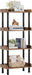 Vintage Rustic Four Tier Wooden Bookshelf SturdyFrame