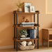 Vintage Rustic Four Tier Wooden Bookshelf SturdyFrame