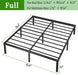 Metal Platform Bed Frame Full Size, 12 Inch Height with Heavy Duty Steel Support, No Box Spring Needed, Easy Assembly and Underbed Storage,Black
