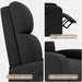 Recliner Chair for Adults, Reclining Sofa with Side Pocket, Linen Fabric Recliner Sofa with Adjustable Backrest and Footrest, Modern Home Theater Seating for Living Room, Bedroom