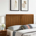 King Modern Rubberwood and MDF Headboard in Walnut