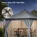 10x10 Ft Gazebo With AllSeasonWeatherproofLED Lighting
