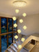 Gold Crystal LED Chandelier Staircase Ceiling Light