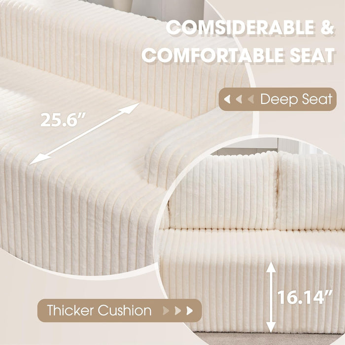 Modular L Shape Sofa 96Inch OversizedChaise MemoryFoam