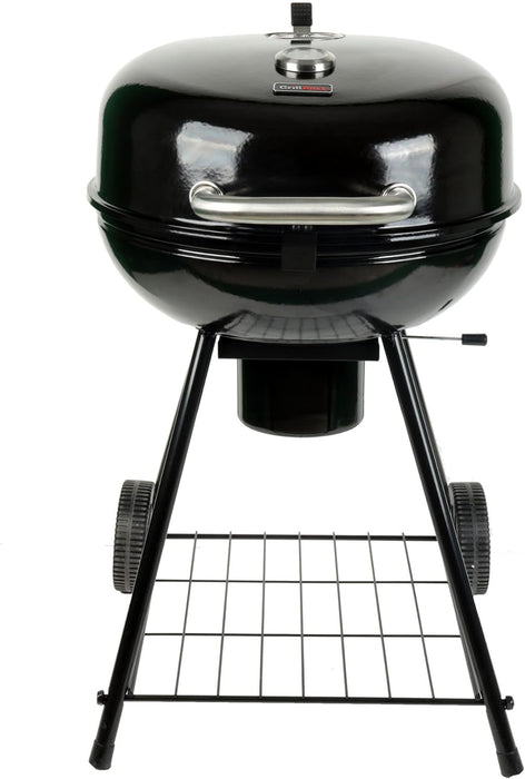 Grill Boss Charcoal Kettle Grill with Large 22-Inch Cooking Area - Includes Warming Rack, Bottom Storage Shelf, Ash Catcher & Wheels for Outdoor BBQ, Tailgating, Camping & Backyard Grilling