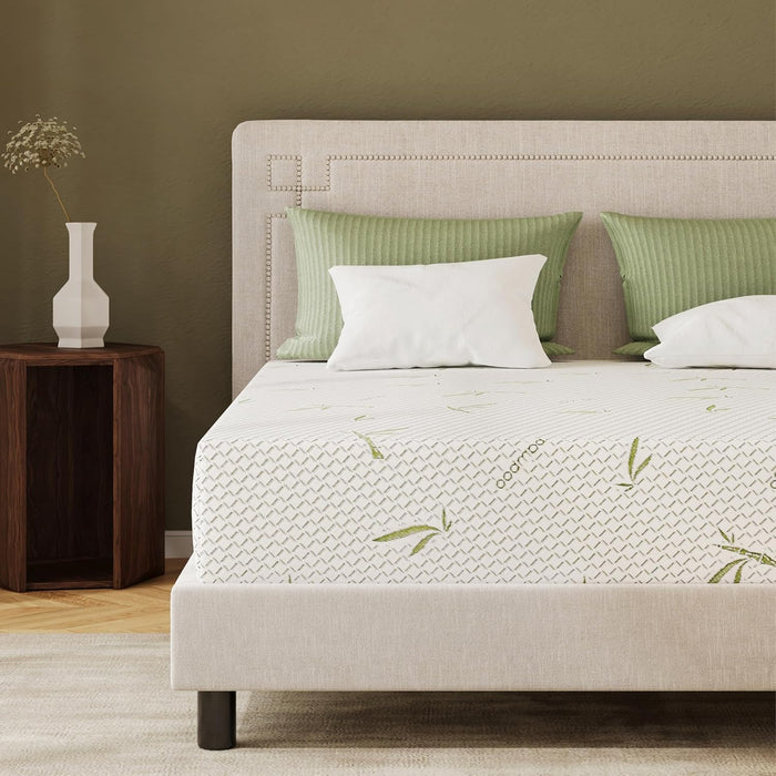 EGOHOME 8 Inch Twin Mattress Medium Plush, Green Tea Memory Foam Mattress