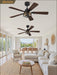 2 Pack 42 Inch Rustic Caged Ceiling Fan with Lights, Black Farmhouse Ceiling Fans for Bedroom Living Room, Double-Sided 5 Blades Rustic Ceiling Fan