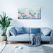 Blue Pink Hydrangea Canvas Wall Art - Large Giclee Floral Canvas Prints, Abstract Flower Wall Decor, Farmhouse Coastal Botanical Wall Art for Living Room Bedroom Bathroom Kitchen Office, Ready to Hang (Hydrangea, 20X40Inch)