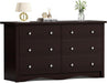 Dresser for Bedroom, 6 Dresser Drawer with Storage, Brown