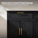 70" Modern Buffet Cabinet with 6 Doors & 3 Drawers Storage, Black
