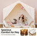 Kids Tent with Mat and Star Lights, Indoor Playhouse for Toddlers, 57"X36"X52" Large Reading Nook for Girls & Boys, Modern Bed Canopy for Kids Room