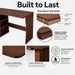 L Shaped Desk with Storage Shelves, Small Corner Desk for Small Spaces, Corner Table with 3 Tier Shelves, Home Office, Writing Study Gaming Desk, Walnut Wood