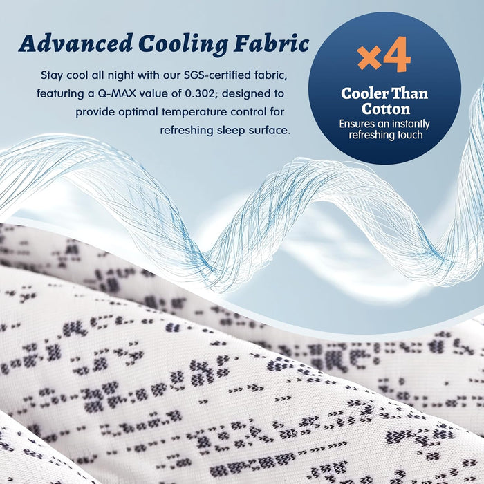 Memory Foam Mattress Topper King Cooling Mattress Topper 4 Inch for Hot Sleepers, Pressure Relieving Mattress Pads Breathable Bed Toppers with Removable Washable Cover