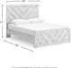 Signature Design by Ashley Cayboni Farmhouse Queen Panel Bed, Foundation or Box Spring Needed, Whitewash