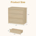 Natural Oak 3-Drawer Dresser With Generous Storage