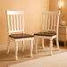 Furniture Joanna Side Chair, Set of 2 Chairs, Farmhouse Style, 2-Tone Charcoal/Ivory Finish, Scooped Wood Seat, Dining Room, Slat Back, 20" L X 23.5" W X 40" H, Ivory, Charcoal