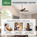 52 Inch Indoor Ceiling Fan With Brushed Bronze Shading
