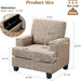 Yellowish Brown Accent Chairs With Armrest Storage