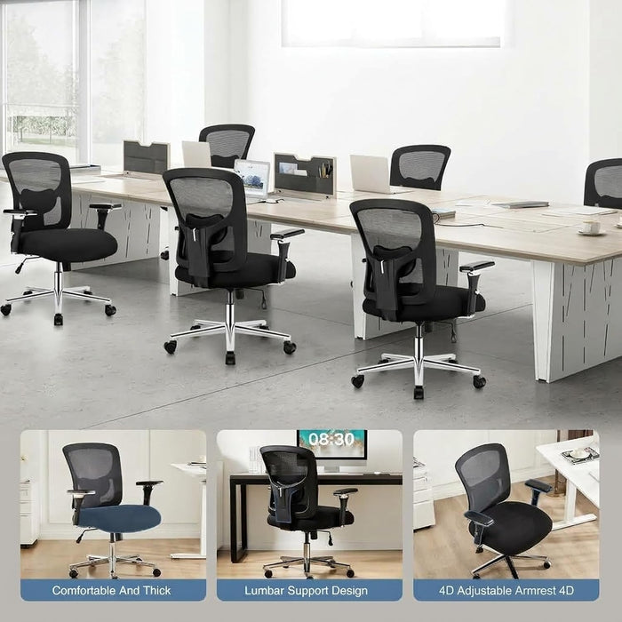 Big and Tall Office Desk Chair, 500Lbs Heavy Duty Mesh Chair