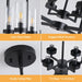 Black Chandeliers for Dining Room, 4-Light Entryway Chandelier for Foyer, 15.7" Hanging Kitchen Light Fixtures Geometric Modern Farmhouse Chandelier for Entryway Hallway Living Room Stairway